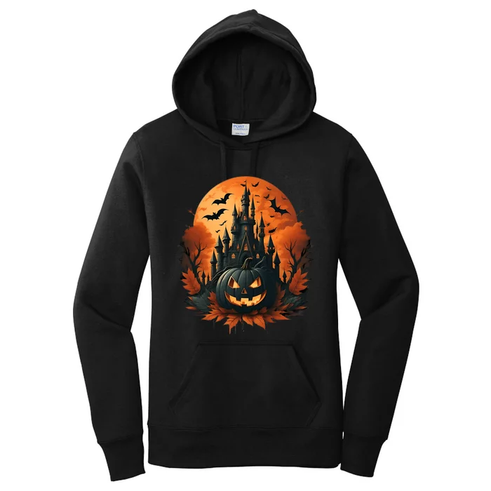 Jack O Lantern Face | Halloween Pumpkin | Spooky Women's Pullover Hoodie