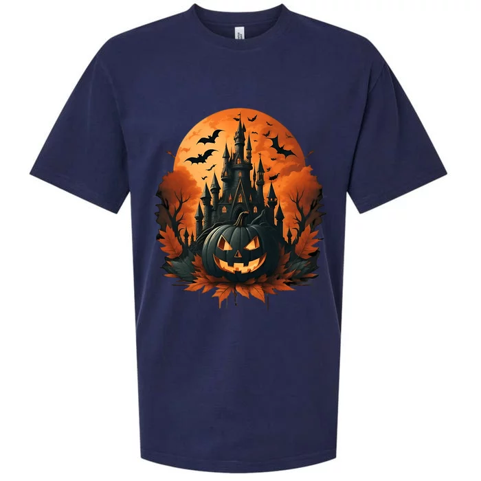 Jack O Lantern Face | Halloween Pumpkin | Spooky Sueded Cloud Jersey T-Shirt