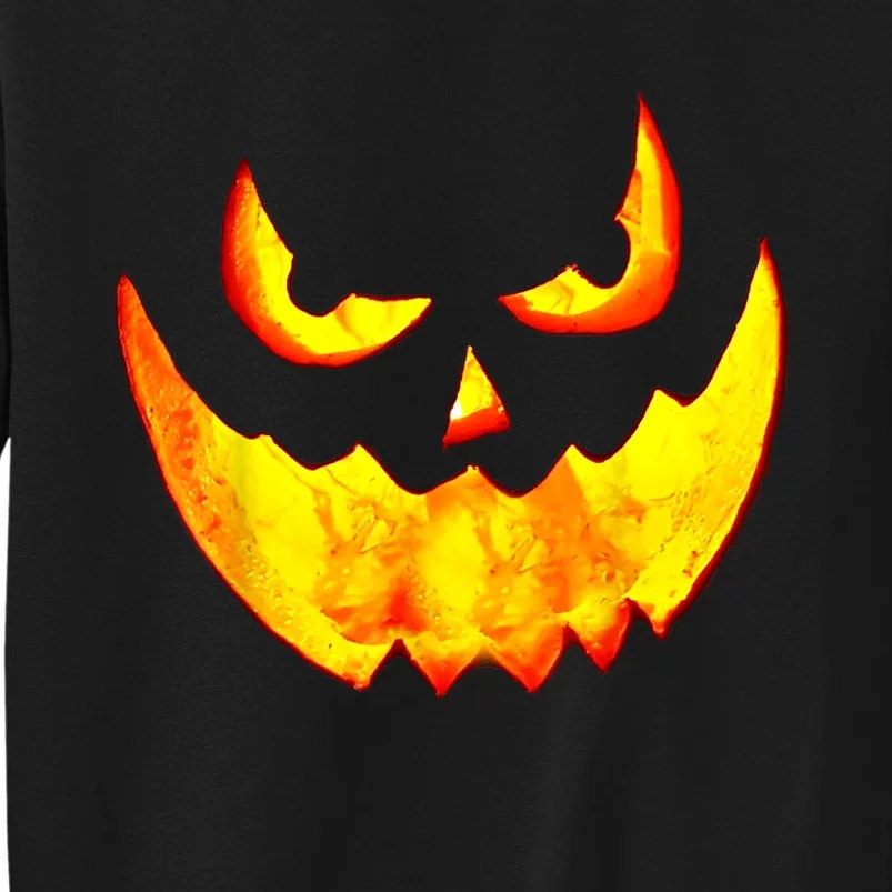 Jack O Lantern Scary Pumpkin Halloween Costume Tall Sweatshirt