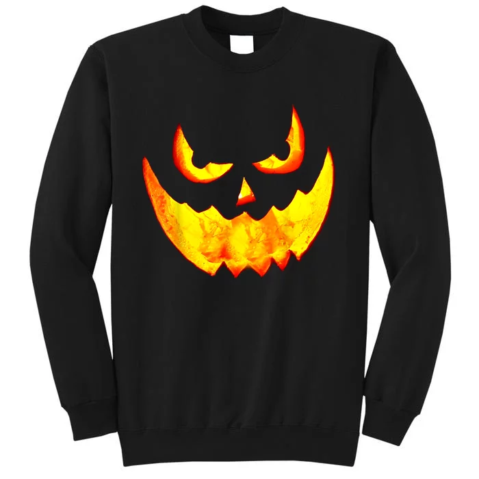 Jack O Lantern Scary Pumpkin Halloween Costume Tall Sweatshirt