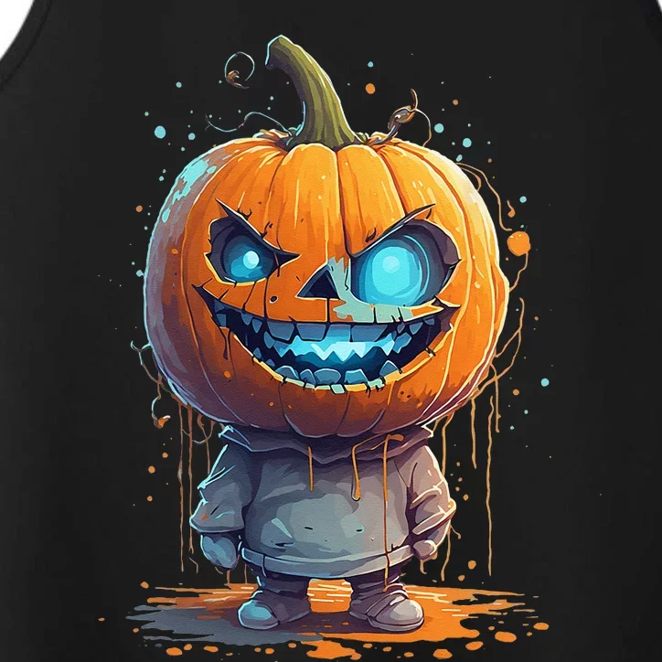 Jack O Lantern Face Pumpkin Hallowen Costume Scary Performance Tank