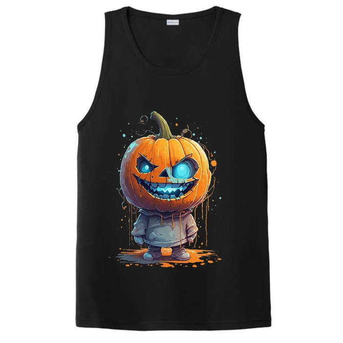 Jack O Lantern Face Pumpkin Hallowen Costume Scary Performance Tank