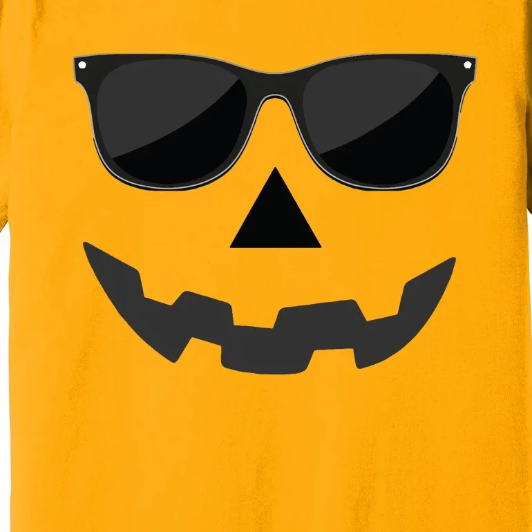 Jack O Lantern Pumpkin Face Sunglasses Hallowen Costume Gift Premium T-Shirt