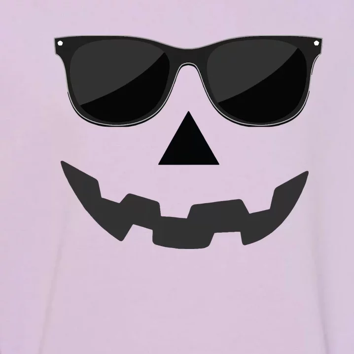 Jack O Lantern Pumpkin Face Sunglasses Hallowen Costume Gift Garment-Dyed Sweatshirt