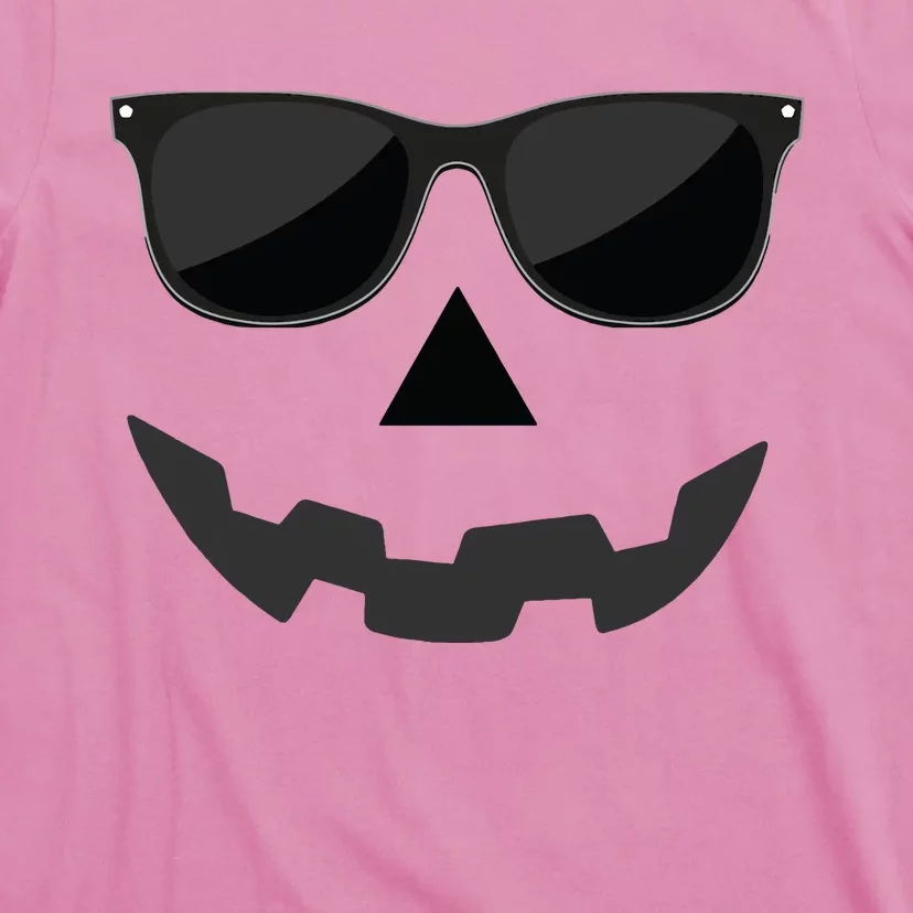 Jack O Lantern Pumpkin Face Sunglasses Hallowen Costume Gift T-Shirt