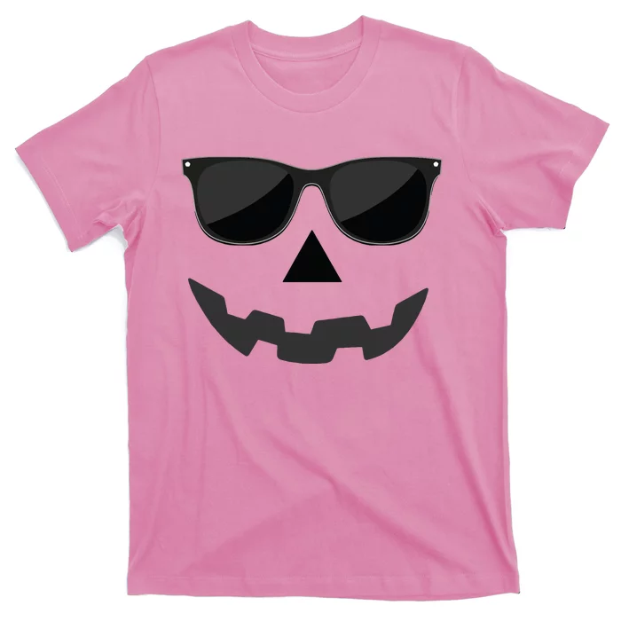 Jack O Lantern Pumpkin Face Sunglasses Hallowen Costume Gift T-Shirt