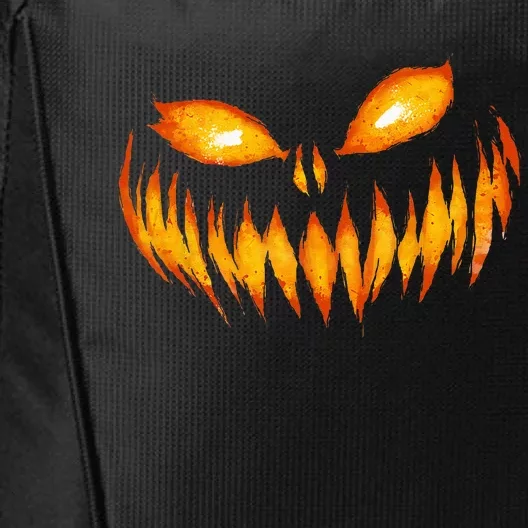 Jack O Lantern Scary Carved Pumpkin Face Halloween Costume City Backpack