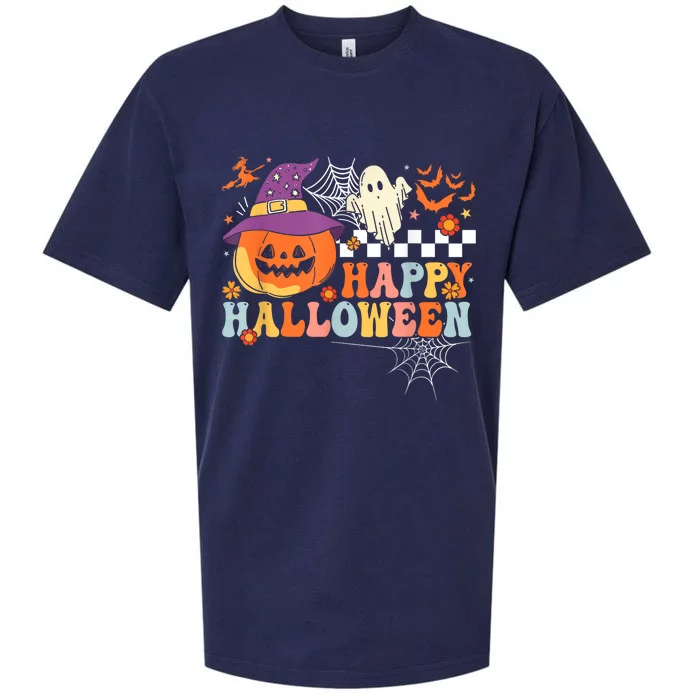 Jack O Lantern Pumpkin Boo Happy Halloween Costume Sueded Cloud Jersey T-Shirt