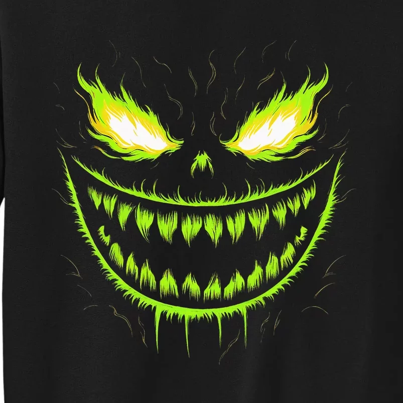 Jack O Lantern Scary Pumpkin Halloween Tall Sweatshirt