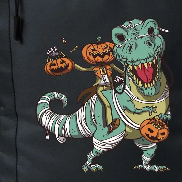 Jack O Lantern Riding T Rex Daily Commute Backpack