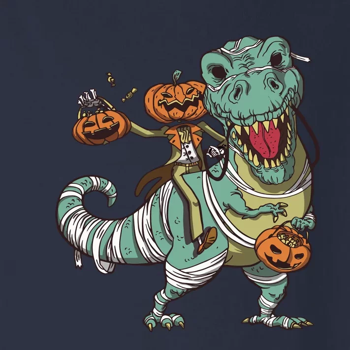 Jack O Lantern Riding T Rex Toddler Long Sleeve Shirt