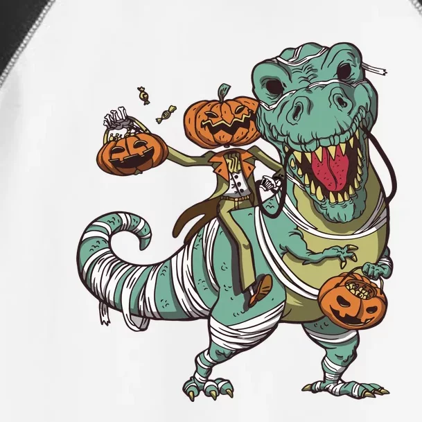 Jack O Lantern Riding T Rex Toddler Fine Jersey T-Shirt