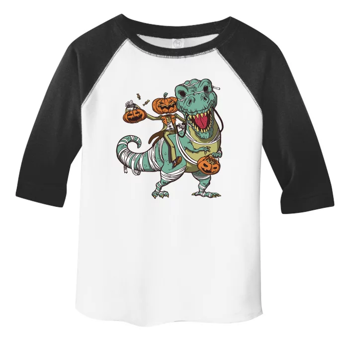 Jack O Lantern Riding T Rex Toddler Fine Jersey T-Shirt