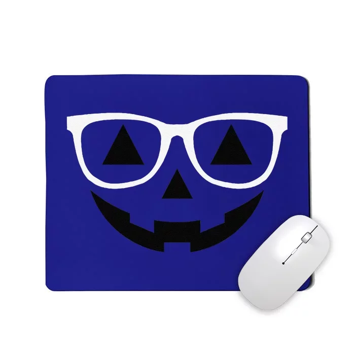 Jack O Lantern Pumpkin With Glasses Costume Halloween Mousepad