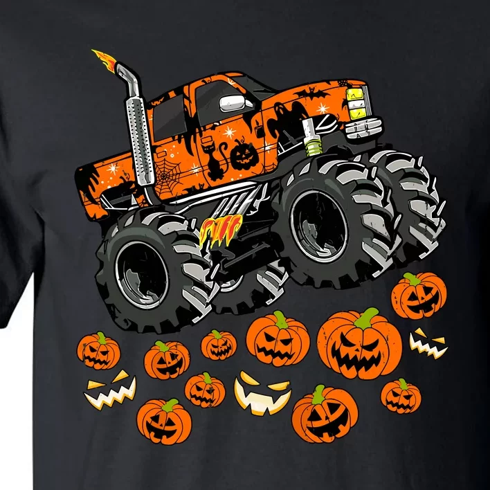 Jack O Lantern Pumpkin Monster Truck Halloween Costume Tall T-Shirt