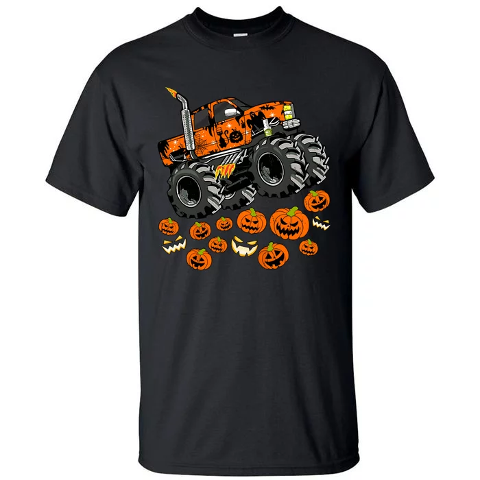 Jack O Lantern Pumpkin Monster Truck Halloween Costume Tall T-Shirt