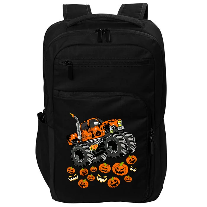 Jack O Lantern Pumpkin Monster Truck Halloween Costume Impact Tech Backpack