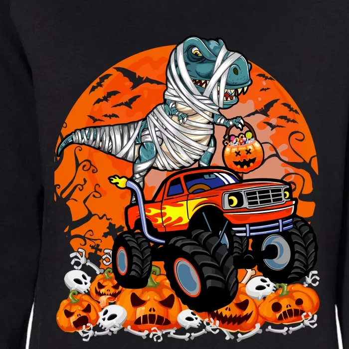 Jack O Lantern Pumpkin Monster Truck Halloween Costume Womens California Wash Sweatshirt