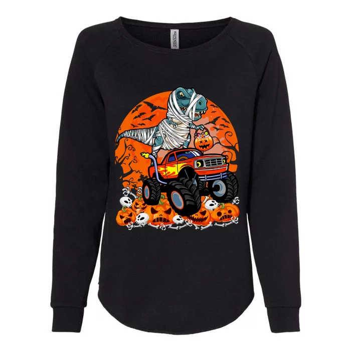 Jack O Lantern Pumpkin Monster Truck Halloween Costume Womens California Wash Sweatshirt