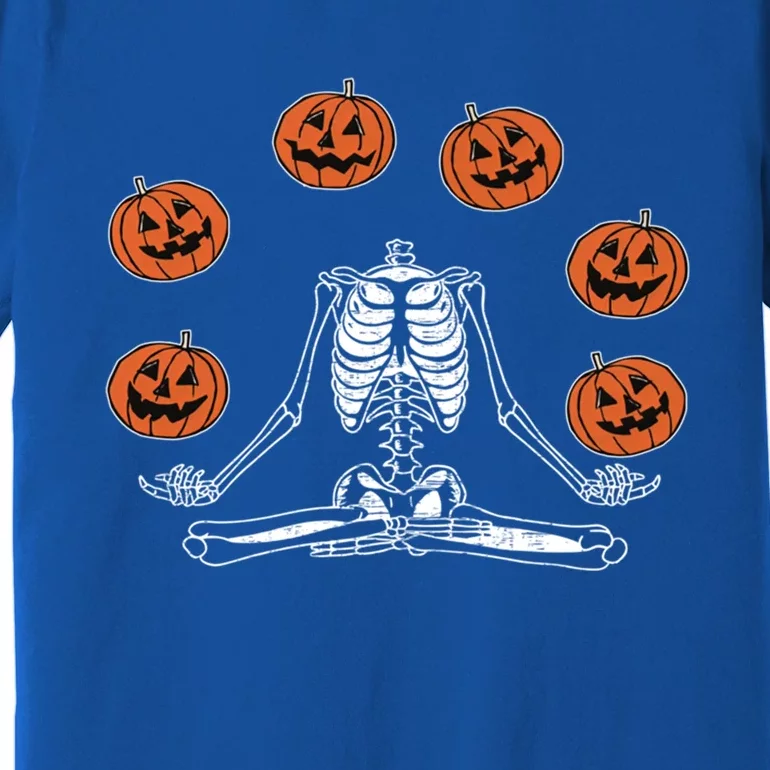 Jack O Lantern Stay Spooky Skeleton Yoga Namaste Halloween Great Gift Premium T-Shirt