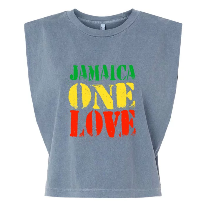 Jamaica One Love Unisex Great Gift Rasta Colors Reggae Garment-Dyed Women's Muscle Tee