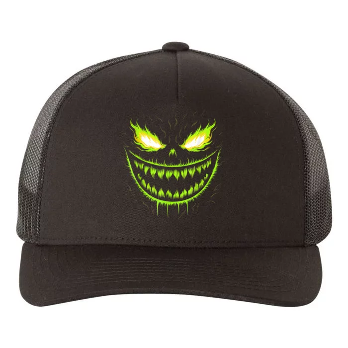 Jack O Lantern Scary Pumpkin Halloween Yupoong Adult 5-Panel Trucker Hat