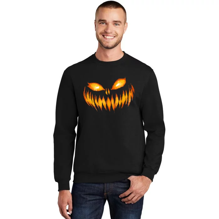 Jack O Lantern Scary Carved Pumpkin Face Halloween Sweatshirt