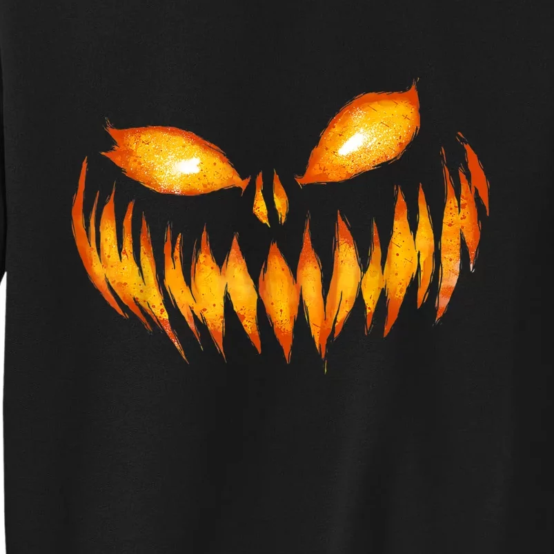 Jack O Lantern Scary Carved Pumpkin Face Halloween Sweatshirt