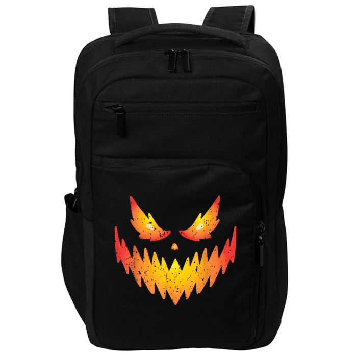 Jack O Lantern Scary Carved Pumpkin Face Halloween Costume Impact Tech Backpack