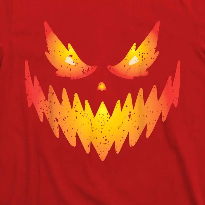 Jack O Lantern Scary Carved Pumpkin Face Halloween Costume T-Shirt