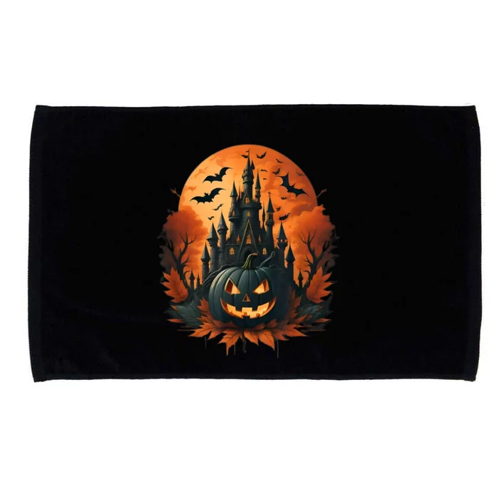 Jack O Lantern Face | Halloween Pumpkin | Spooky Microfiber Hand Towel