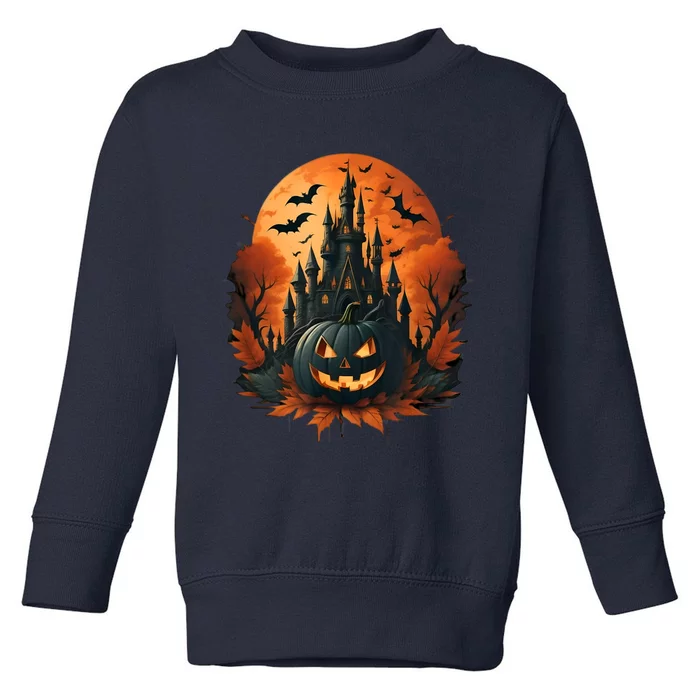 Jack O Lantern Face | Halloween Pumpkin | Spooky Toddler Sweatshirt