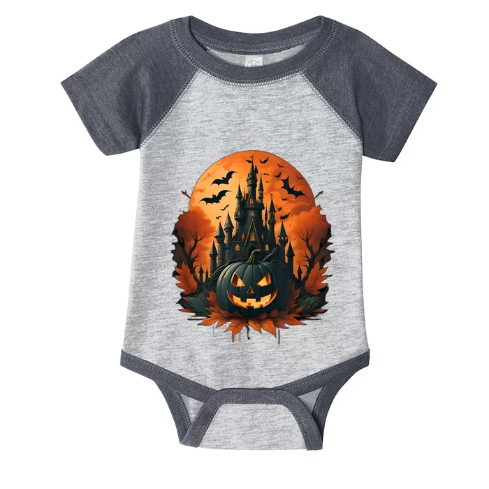 Jack O Lantern Face | Halloween Pumpkin | Spooky Infant Baby Jersey Bodysuit