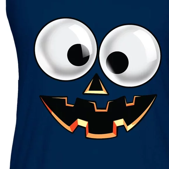 Jack O Lantern Pumpkin Face Halloween Costume Ladies Essential Flowy Tank