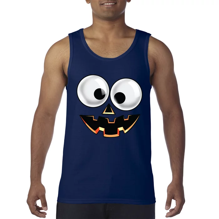 Jack O Lantern Pumpkin Face Halloween Costume Tank Top