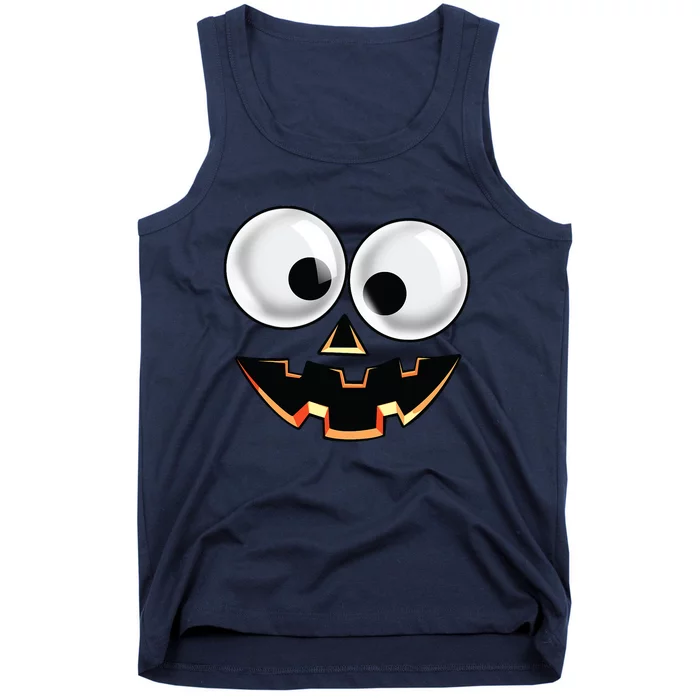 Jack O Lantern Pumpkin Face Halloween Costume Tank Top