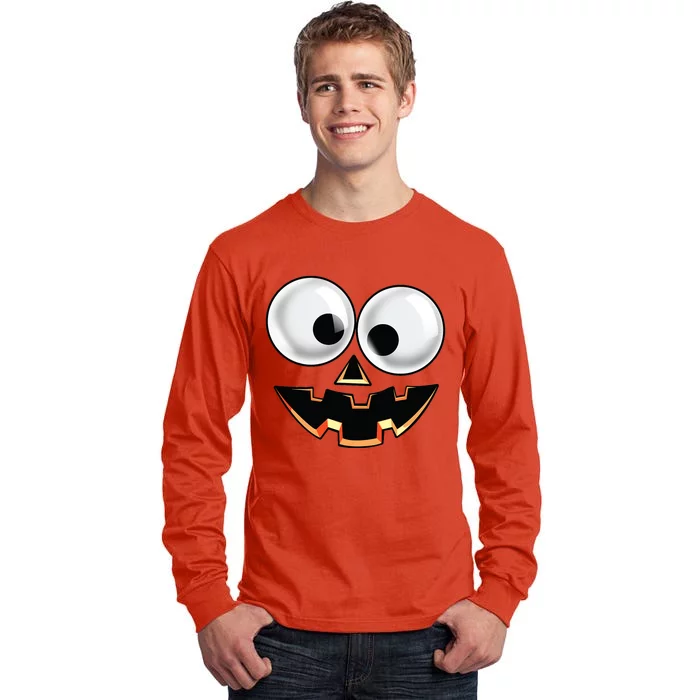 Jack O Lantern Pumpkin Face Halloween Costume Tall Long Sleeve T-Shirt