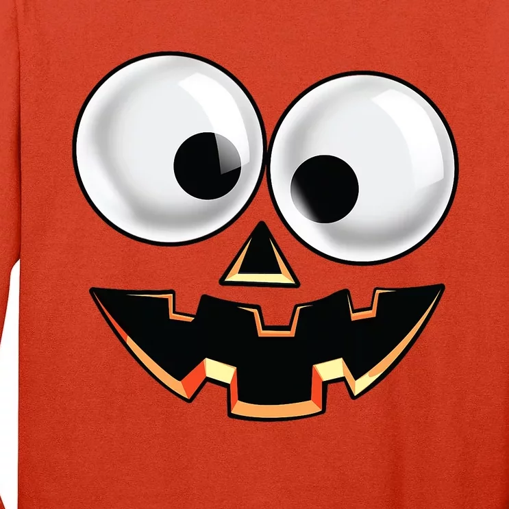 Jack O Lantern Pumpkin Face Halloween Costume Tall Long Sleeve T-Shirt