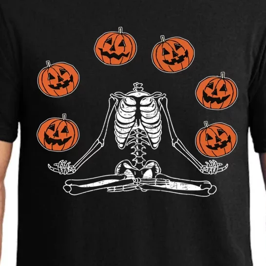 Jack O Lantern Stay Spooky Skeleton Yoga Namaste Halloween Gift Pajama Set