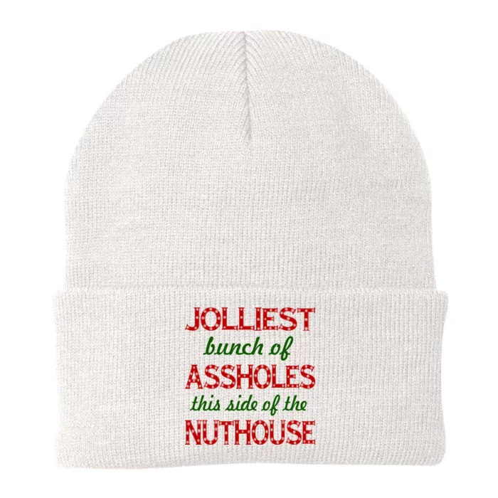 Jolliest Bunch of Assholes On This Side Nuthouse Knit Cap Winter Beanie