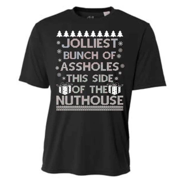 Jolliest Bunch of Assholes This Side of the Nuthouse Ugly Christmas Cooling Performance Crew T-Shirt