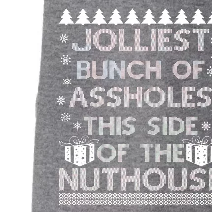 Jolliest Bunch of Assholes This Side of the Nuthouse Ugly Christmas Doggie 3-End Fleece Hoodie