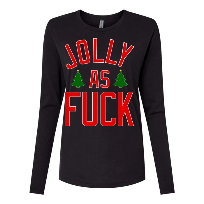 Jolly AF Funny Christmas Womens Cotton Relaxed Long Sleeve T-Shirt