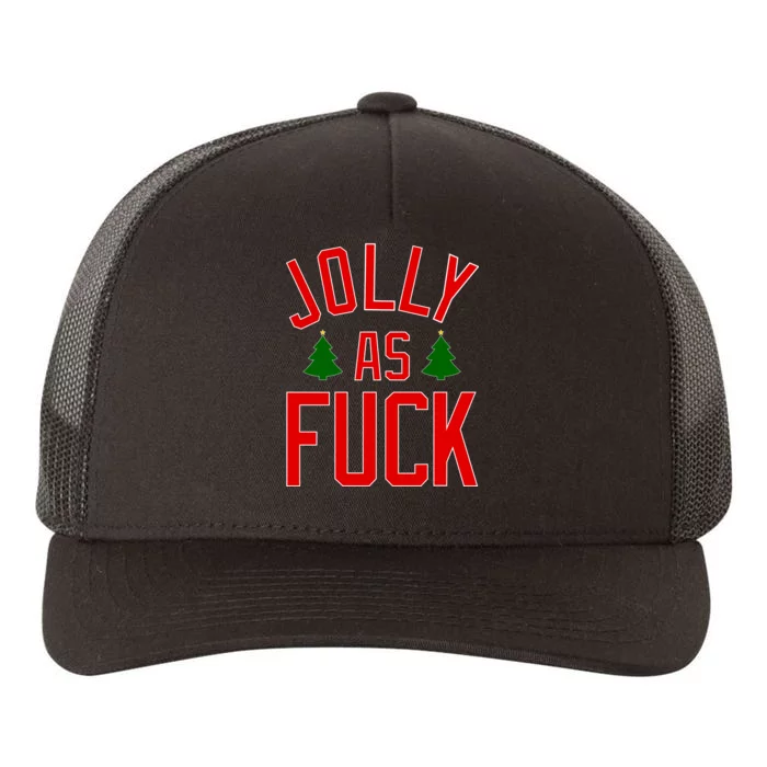 Jolly AF Funny Christmas Yupoong Adult 5-Panel Trucker Hat