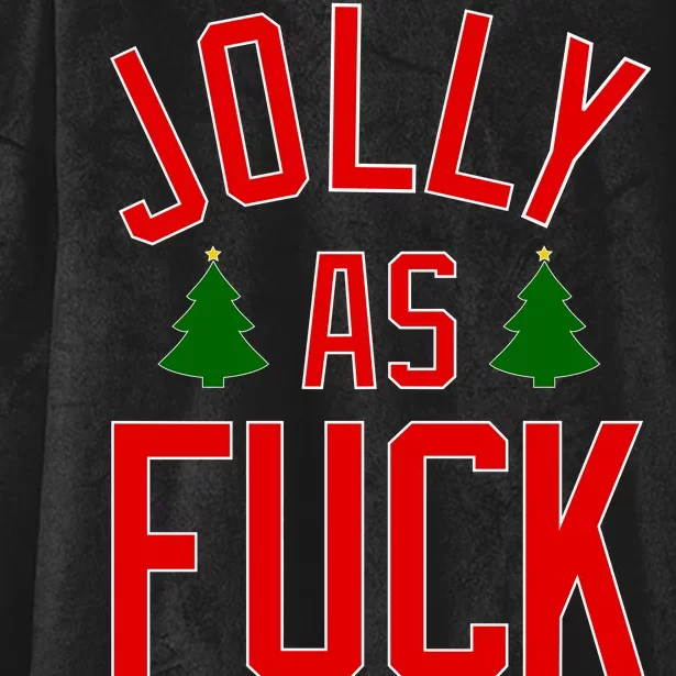 Jolly AF Funny Christmas Hooded Wearable Blanket