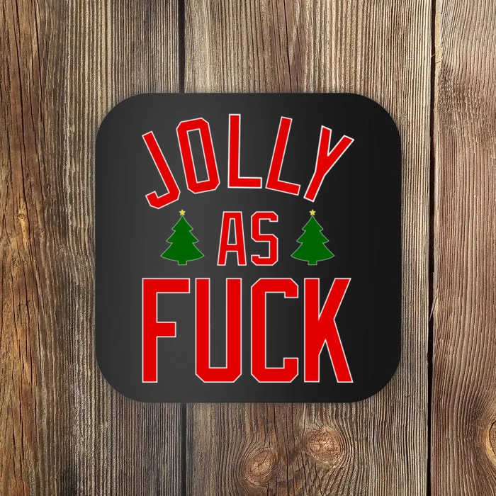 Jolly AF Funny Christmas Coaster