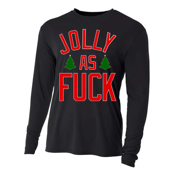 Jolly AF Funny Christmas Cooling Performance Long Sleeve Crew