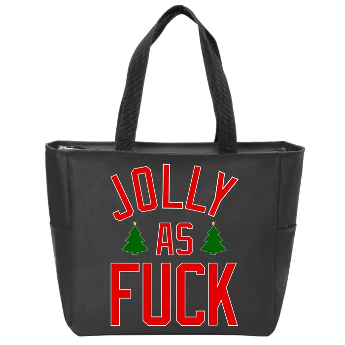 Jolly AF Funny Christmas Zip Tote Bag