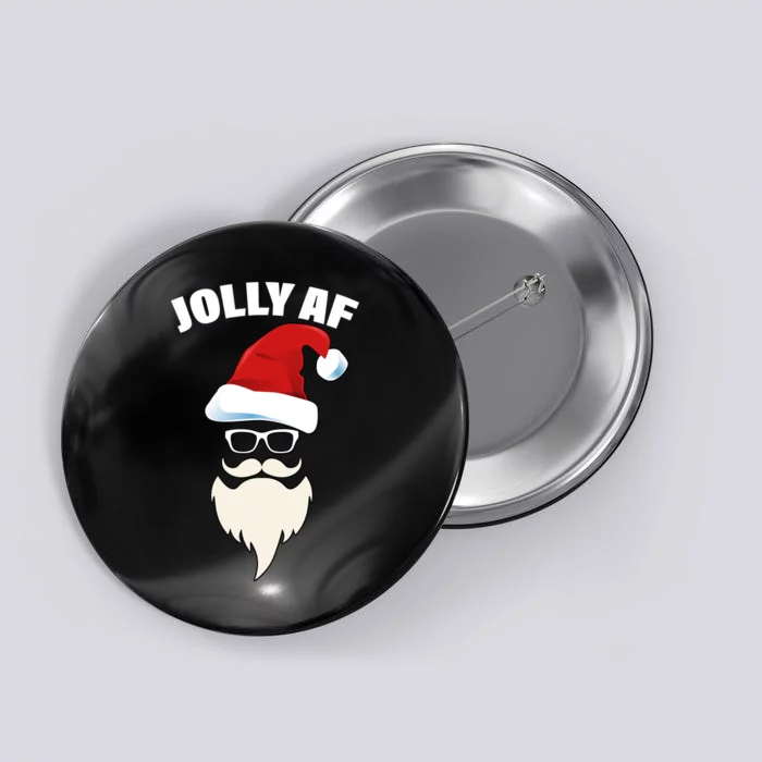 Jolly Af Hipster Santa Button