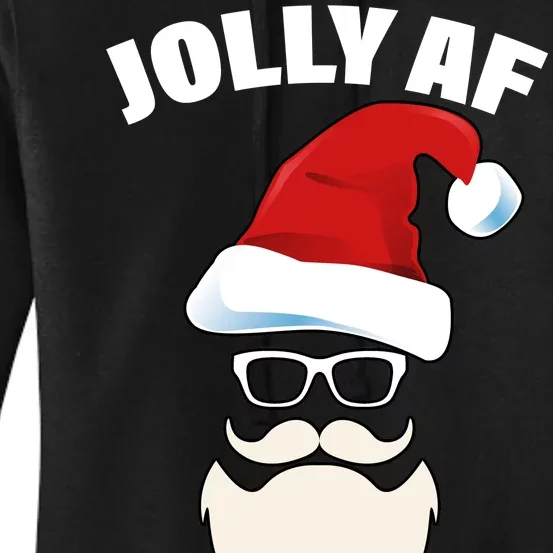 Jolly Af Hipster Santa Women's Pullover Hoodie